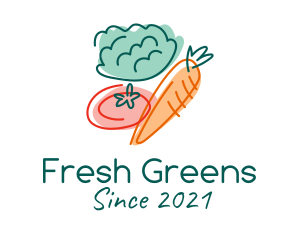 Lettuce - Organic Vegetable Grocery logo design