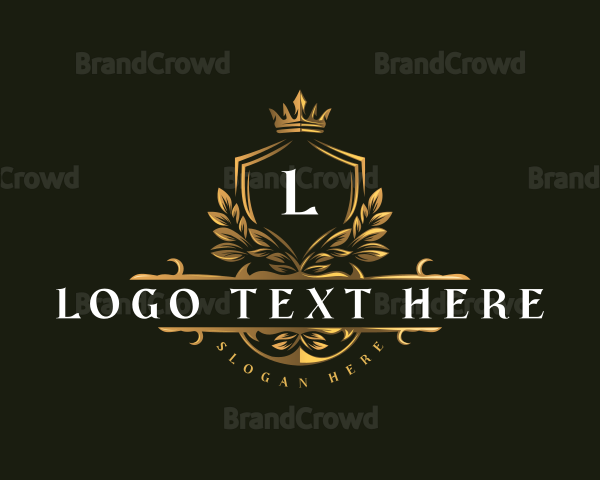 Floral Crest Crown Logo