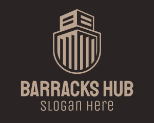 Barracks - Building Guard Shield logo design