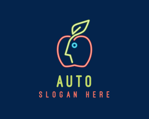 Neon Human Apple Logo