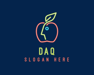 Neon Human Apple Logo