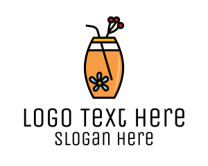 Iced Tea - Flower Iced Tea logo design