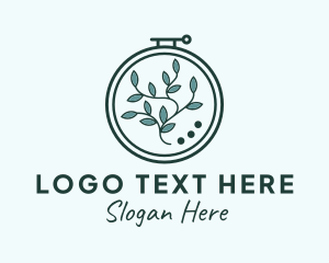 Embroidery - Nature Leaf Handicraft logo design