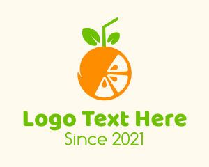 Healthy - Orange Pulp Juice logo design
