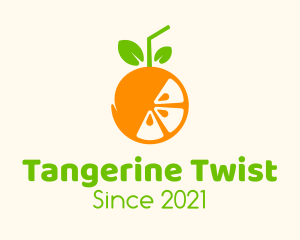 Tangerine - Orange Pulp Juice logo design