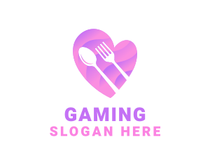 Food Cutlery Heart Logo