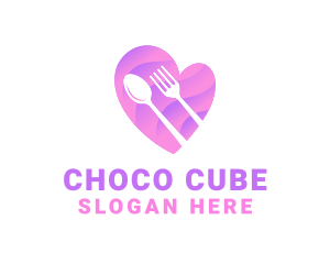 Homemade - Food Cutlery Heart logo design