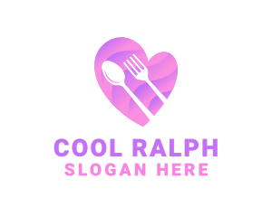 Food - Food Cutlery Heart logo design