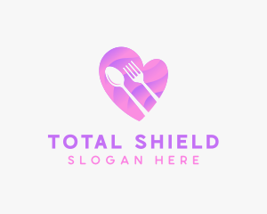 Food Cutlery Heart Logo