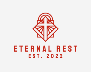 Cemetery - Holy Christian Crucifix logo design