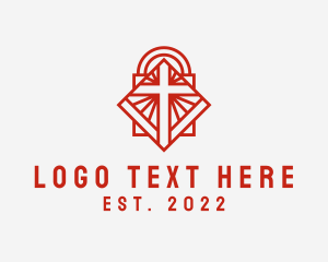Jesus - Holy Christian Crucifix logo design