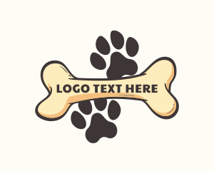 Animal - Paw Bone Treat logo design