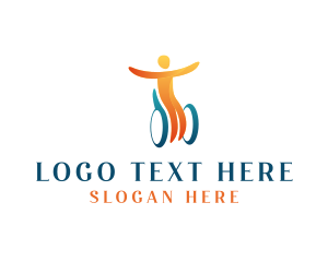 Organization - Paralympic Wheelchair logo design