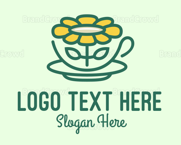 Sunflower Tea Cup Logo