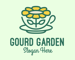 Sunflower Tea Cup logo design