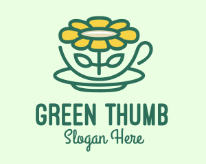 Sunflower Tea Cup logo design