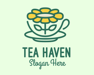 Sunflower Tea Cup logo design