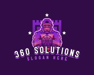 Varsity Basketball Gorilla logo design