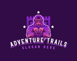 Varsity Basketball Gorilla logo design