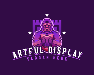 Varsity Basketball Gorilla logo design