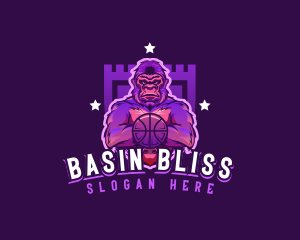 Varsity Basketball Gorilla logo design