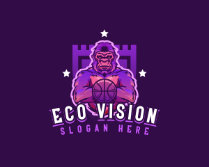 Varsity Basketball Gorilla logo design