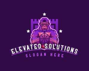 Varsity Basketball Gorilla logo design