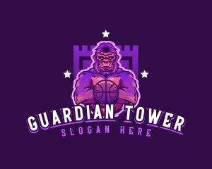 Varsity Basketball Gorilla logo design