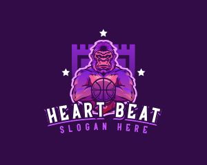 Varsity Basketball Gorilla logo design