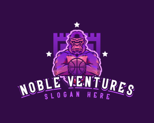 Varsity Basketball Gorilla logo design