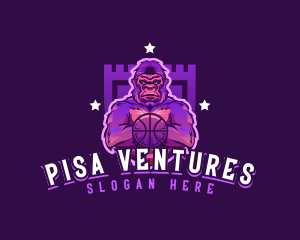 Varsity Basketball Gorilla logo design