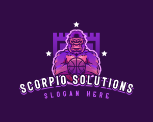 Varsity Basketball Gorilla logo design