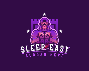 Varsity Basketball Gorilla logo design