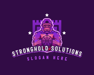 Varsity Basketball Gorilla logo design