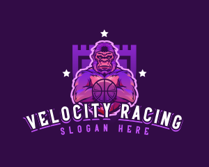 Varsity Basketball Gorilla logo design