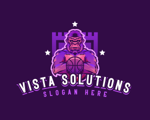 Varsity Basketball Gorilla logo design