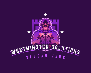 Varsity Basketball Gorilla logo design