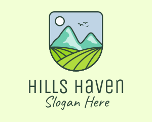 Outdoor Mountain Badge logo design