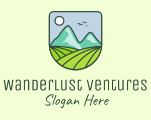 Outdoor Mountain Badge logo design