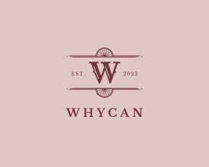 Saloon - Western Retro Wagon Wheel logo design