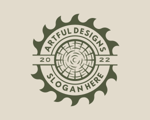 Circular Saw Lumberjack logo design