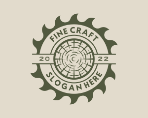 Circular Saw Lumberjack logo design