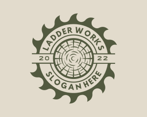 Circular Saw Lumberjack logo design