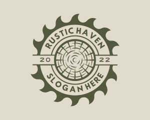 Circular Saw Lumberjack logo design