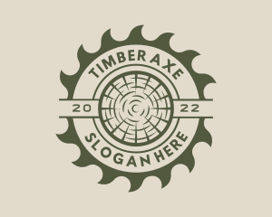 Circular Saw Lumberjack logo design