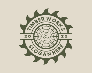 Circular Saw Lumberjack logo design