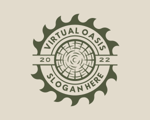 Circular Saw Lumberjack logo design