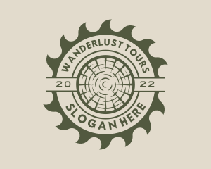 Circular Saw Lumberjack logo design