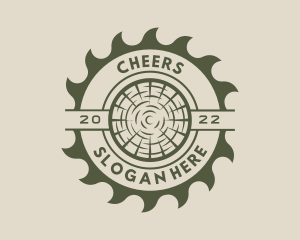 Circular Saw Lumberjack logo design