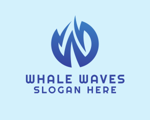 Zigzag Wave Letter W  logo design